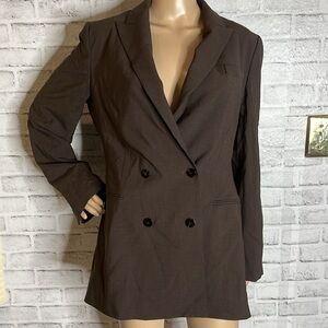 Theory Sevona power jacket brown wool blazer